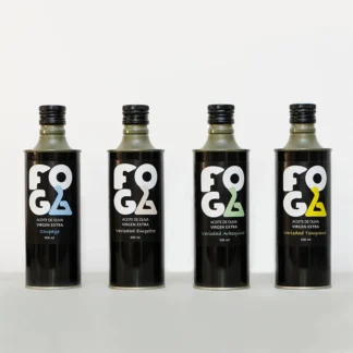 Foto cuadrada 4 botellas aceite