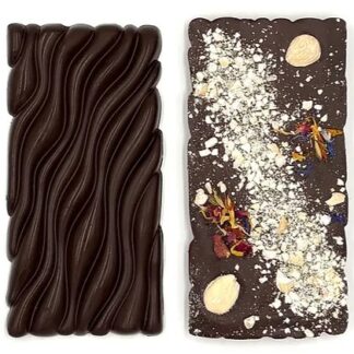 Chocolate negro de Sao Thomé, almendra y flores