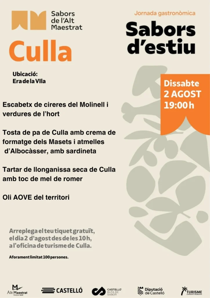 Sabors d'estiu Culla 2025