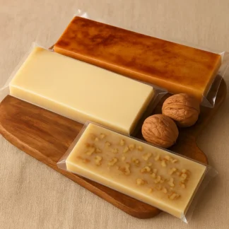 Variedad de turrones de diferentes ingredientes
