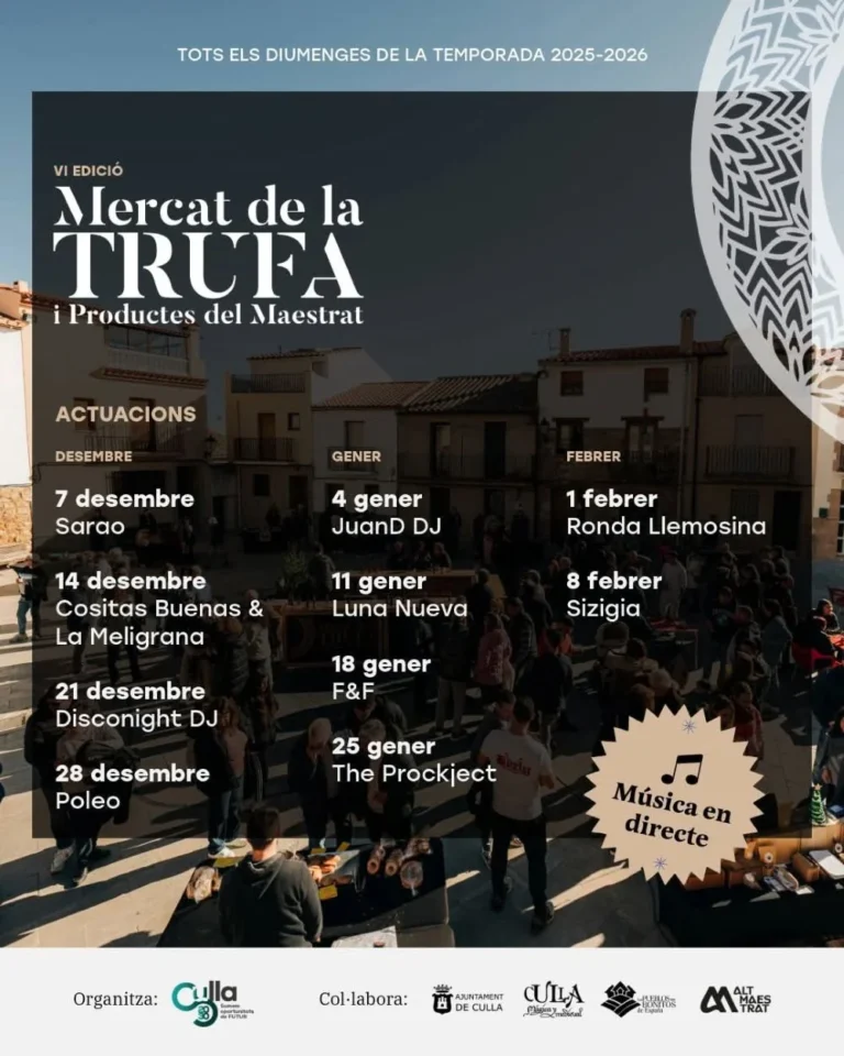cartel del mercado de la trufa de Culla