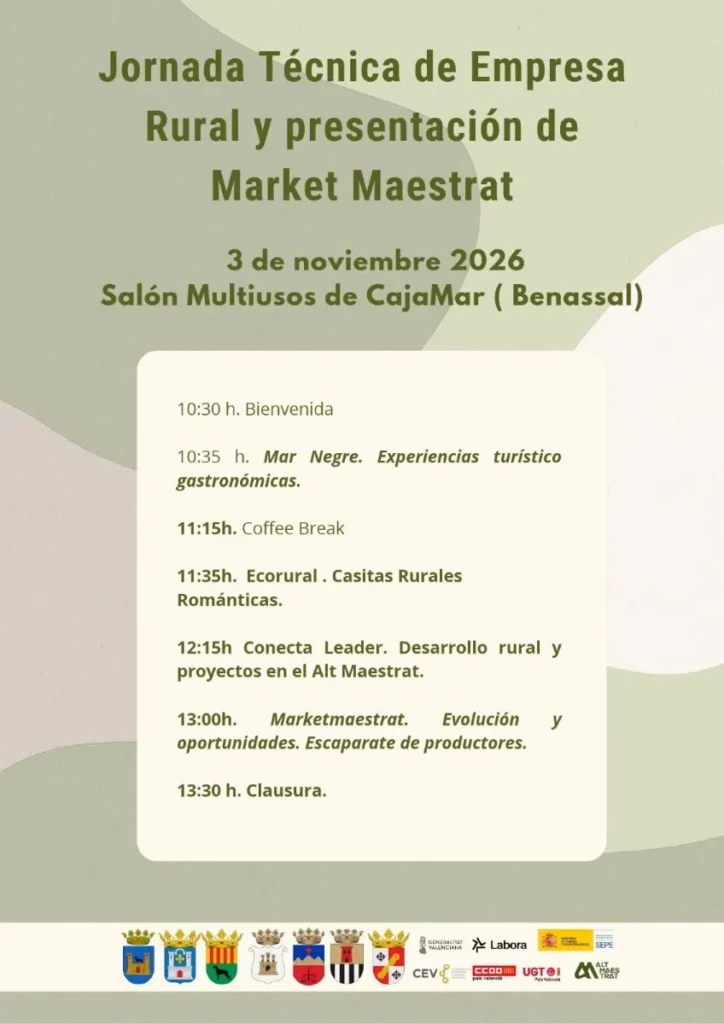 Horario jornada Benassal 2026